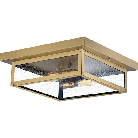 Quoizel Westover 2-Light Antique Brass Outdoor Flush Mount WVR1612A